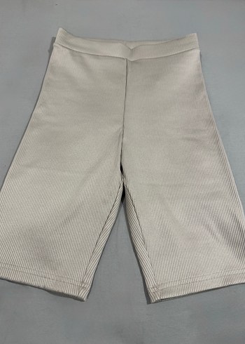 H&M Sıfır Bej Rengi Yüksek Bel Fitilli Tayt - Görsel 6