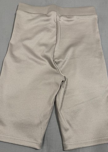 H&M Sıfır Bej Rengi Yüksek Bel Fitilli Tayt - Görsel 7