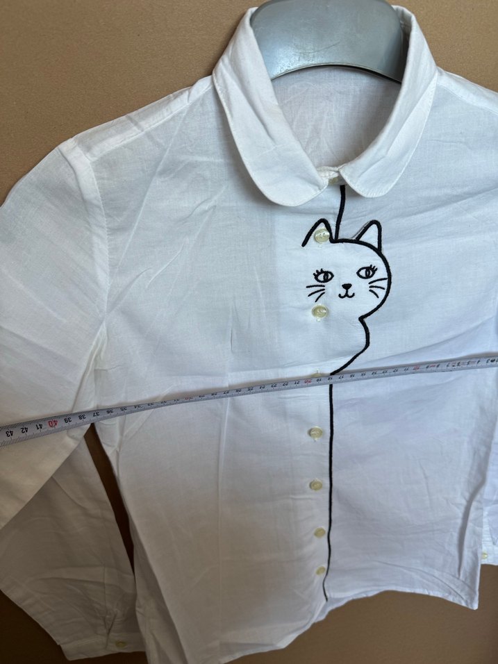 Lcw Beyaz Uzun Kollu Kız Gömlek - Görsel 4