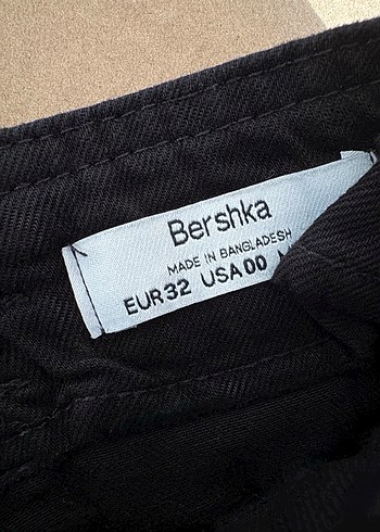 Bershka Siyah Paperbag Kot Şort - Görsel 6