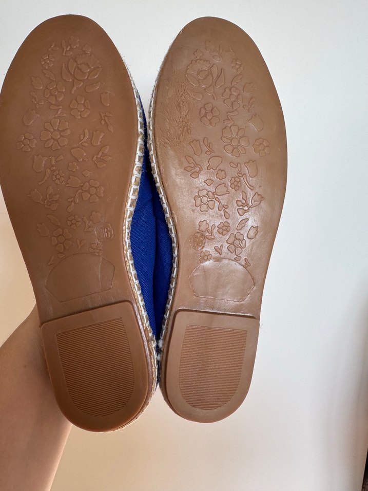 Mavi Hasır Detaylı Kadın Dolgu Topuk Espadril - Görsel 4