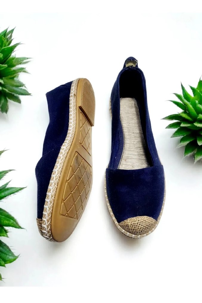 Mavi Hasır Detaylı Kadın Dolgu Topuk Espadril - Görsel 2