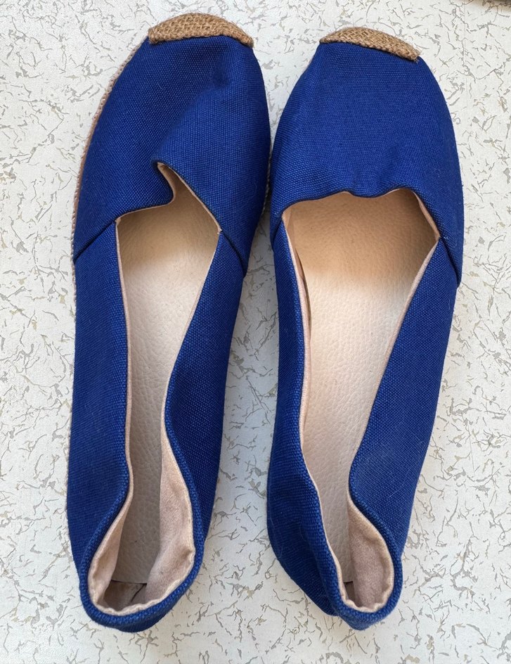 Mavi Hasır Detaylı Kadın Dolgu Topuk Espadril - Görsel 3