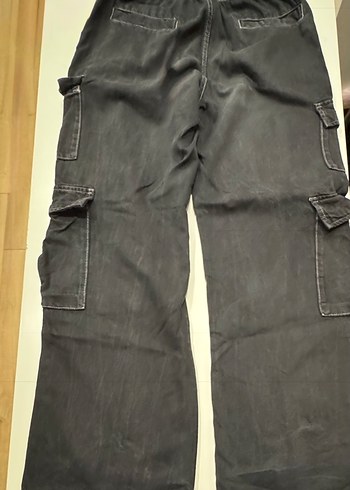 s Beden Bershka kargo model siyah bol kesim kot pantolon