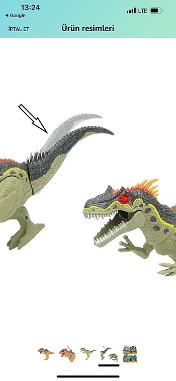 Beden Sesli ışıklı dinozor