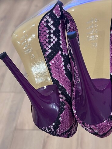 39 Beden mor Renk Stiletto kadın ayakkabı