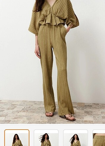 Trendyolmilla Yağ yeşili takım. - Görsel 4