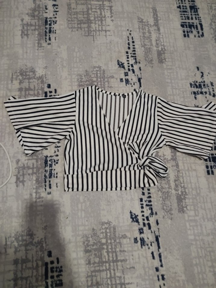 Zebra Desenli Uzun Kollu Mini Bluz - Görsel 2