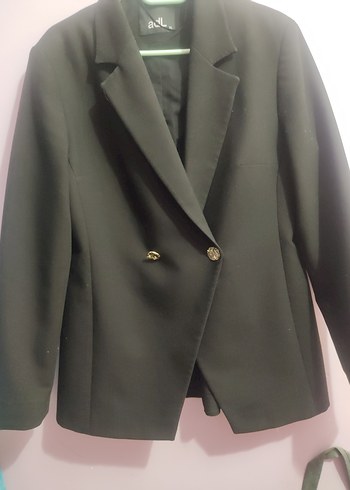 Siyah Kadın Midi Blazer Ceket - Görsel 5