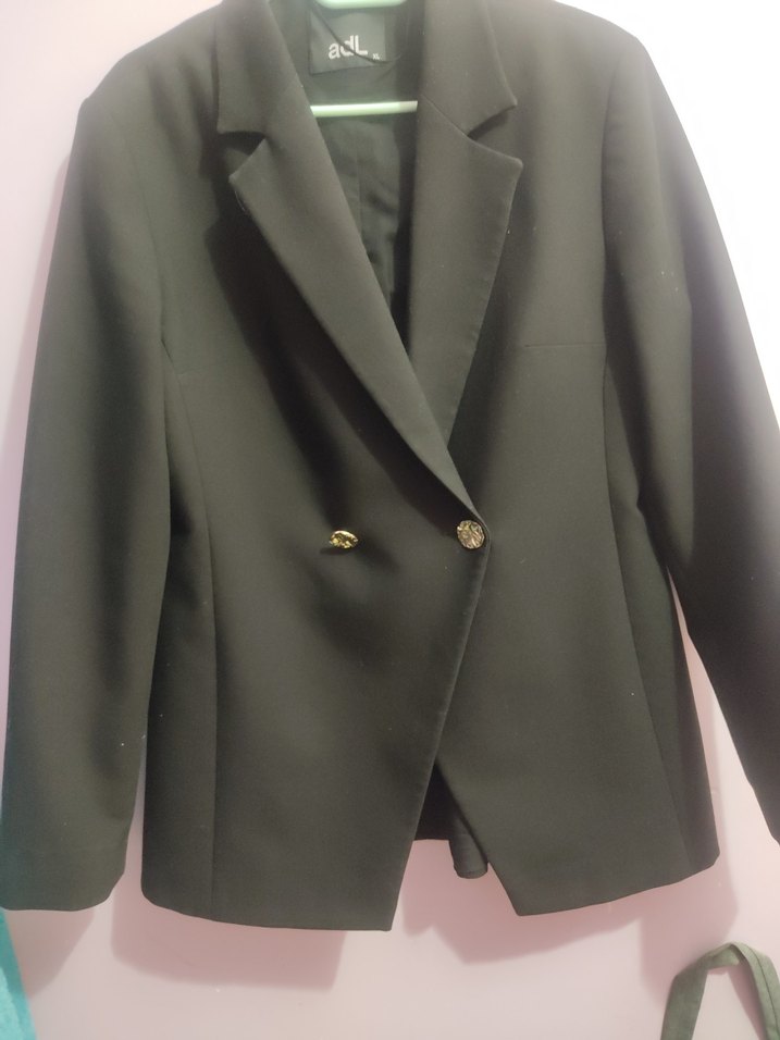 Siyah Kadın Midi Blazer Ceket - Görsel 2