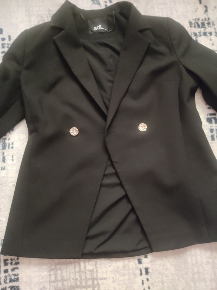 Siyah Kadın Midi Blazer Ceket - Görsel 3