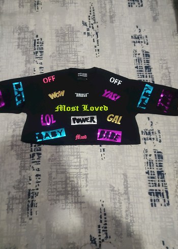 Renkli Baskılı Uzun Kollu kadın kazak - Görsel 2