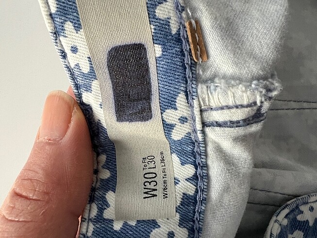 30 Beden mavi Renk Kadın Pamuk Pantolon