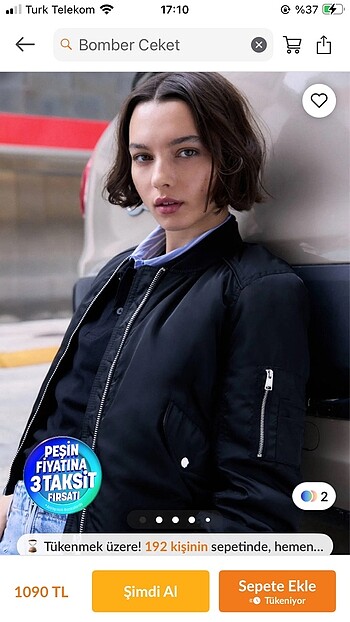 Pull and bear bomber ceket