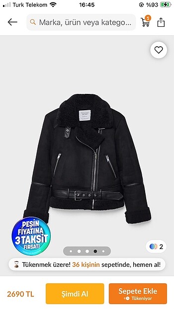 xs Beden Stradivarius içi suni biker ceket