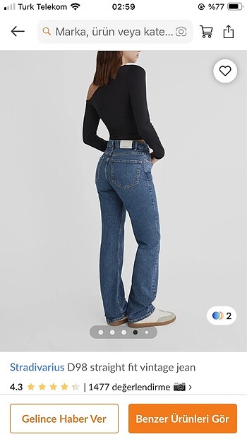 Stradivarius Stradivarius d98 straight jean