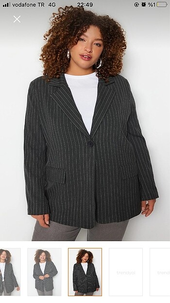 Curve büyük beden blazer