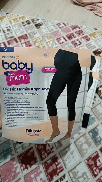 s Beden siyah Renk Dikişsiz hamile kapri tayt 3 adet