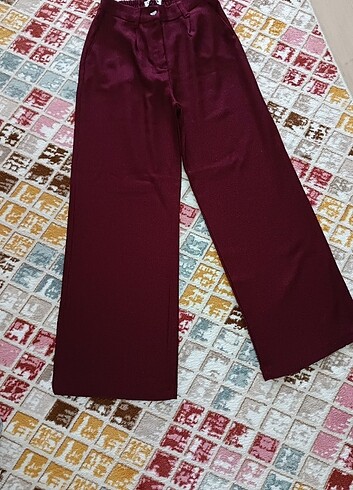 36 Beden bordo Renk Kışlık kumaş pantolon