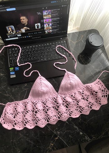 Toz pembe büstiyer - Görsel 5