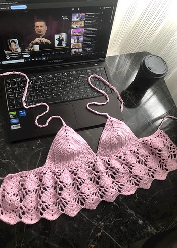 Toz pembe büstiyer - Görsel 3