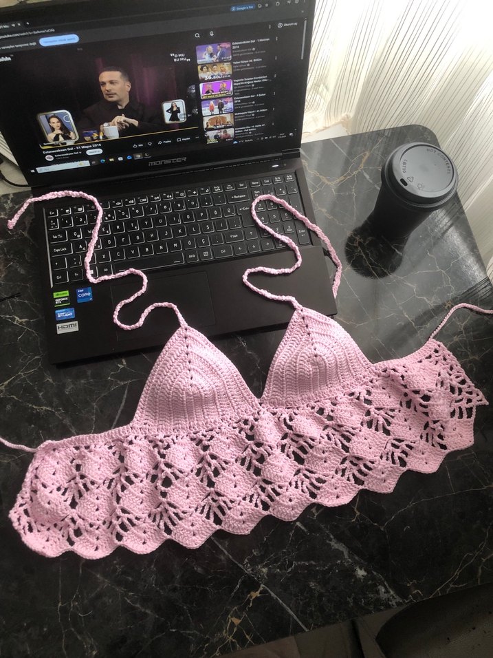 Toz pembe büstiyer - Görsel 5