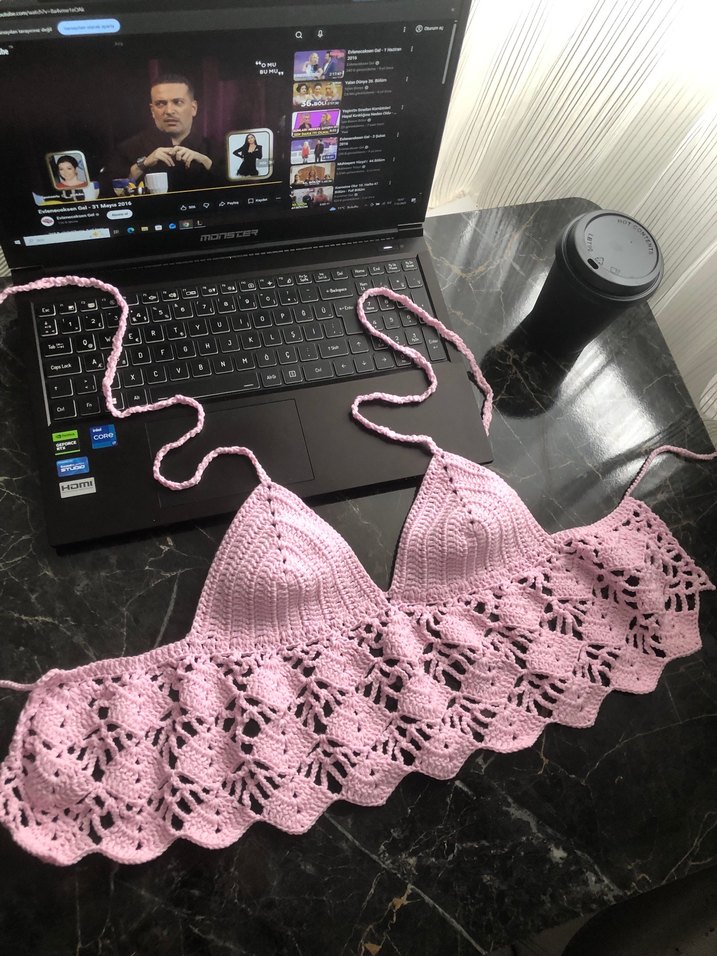 Toz pembe büstiyer - Görsel 3