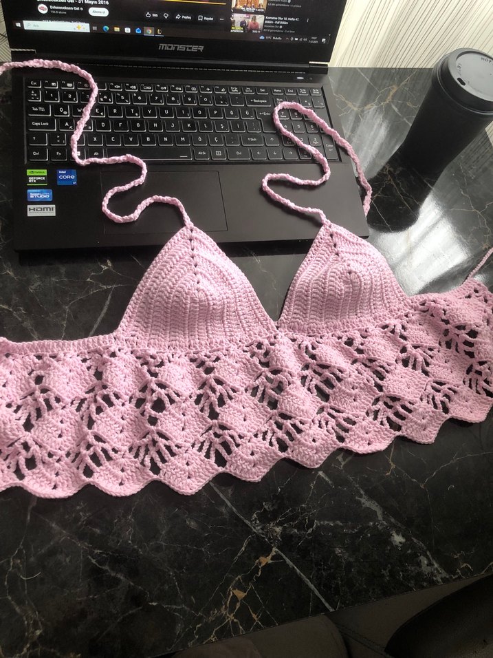 Toz pembe büstiyer - Görsel 2