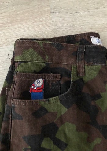 l Beden Erkek Kamuflaj Bol Kesim Kot Pantolon