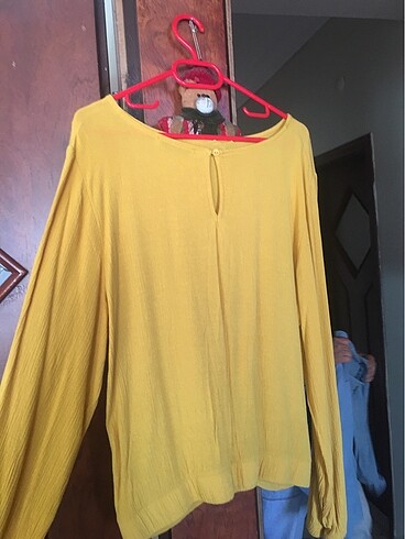 xl Beden sarı Renk Az kullanılmış bluz