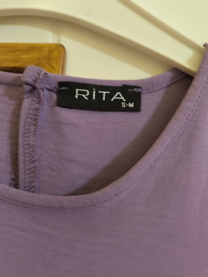 Mor Uzun Kollu Drapeli Kadın Elbise - Görsel 4