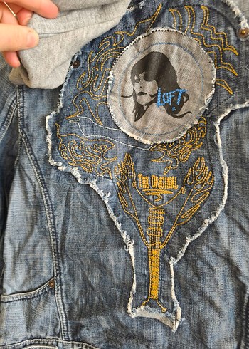 Gri Düğmeli Denim Ceket - Görsel 3