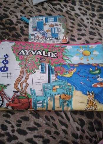 Renkli Baskılı portföy çanta cüzdan hediye - Görsel 2