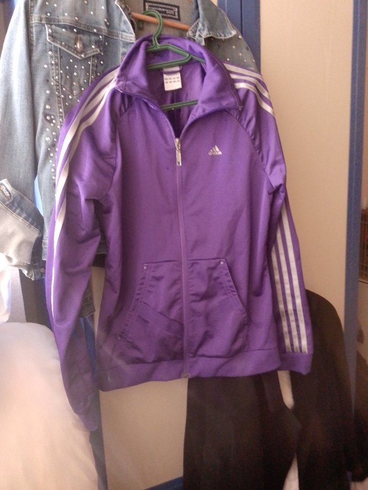 Mor Fermuarlı Kadın Spor Ceket - Görsel 4