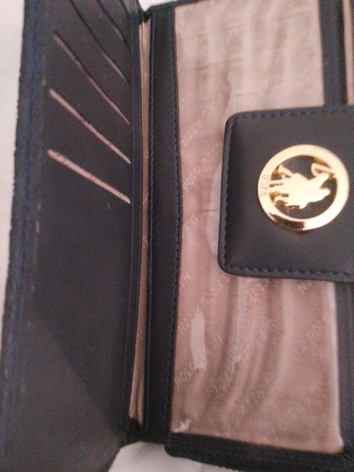 Klasik Lacivert Deri Kadın Cüzdan - Görsel 3