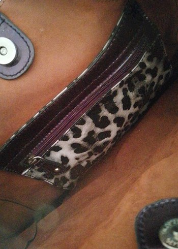 Parlak Mor Kadın Deri Çanta - Görsel 4