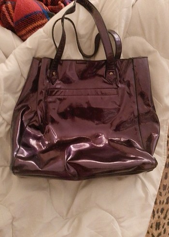 Parlak Mor Kadın Deri Çanta - Görsel 2