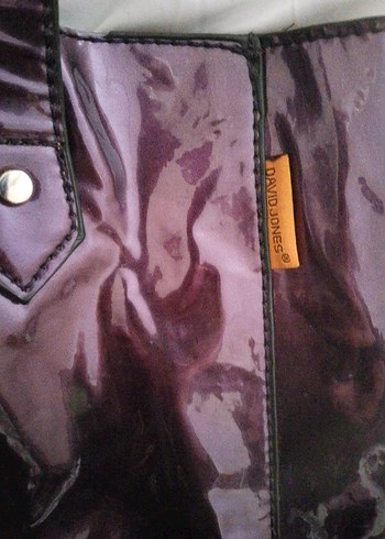 Parlak Mor Kadın Deri Çanta - Görsel 6