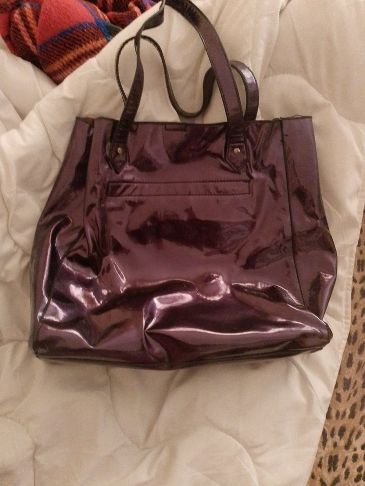Parlak Mor Kadın Deri Çanta - Görsel 2