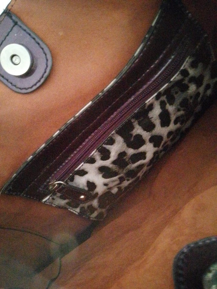 Parlak Mor Kadın Deri Çanta - Görsel 3