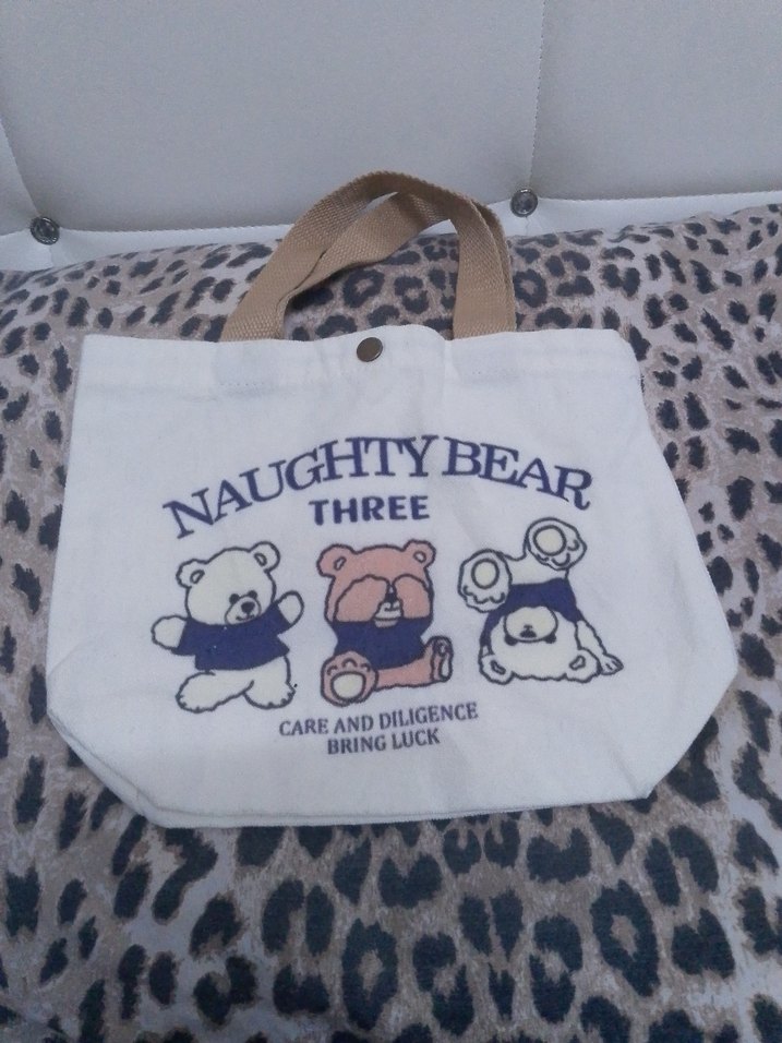 Beyaz Baskılı Pamuklu Günlük Kadın Çanta - Görsel 2