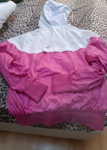 Nike Pembe Kapüşonlu kadın Yağmurluk - Görsel 6