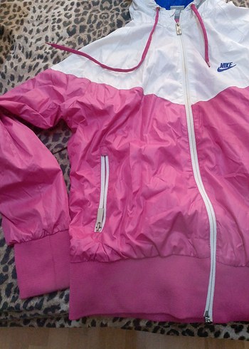 Nike Pembe Kapüşonlu kadın Yağmurluk - Görsel 4