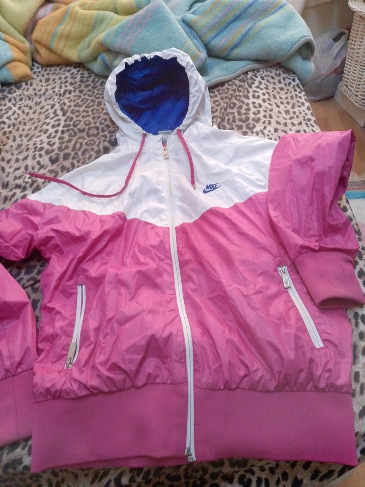 Nike Pembe Kapüşonlu kadın Yağmurluk - Görsel 5