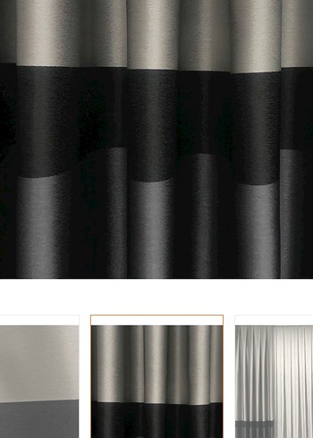 Gri Füme Siyah Fon perde - Görsel 2