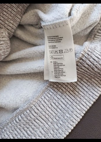 Gri Yüksek Yakalı ErkekSweatshirt - Görsel 4