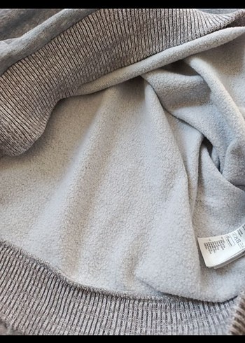 Gri Yüksek Yakalı ErkekSweatshirt - Görsel 6