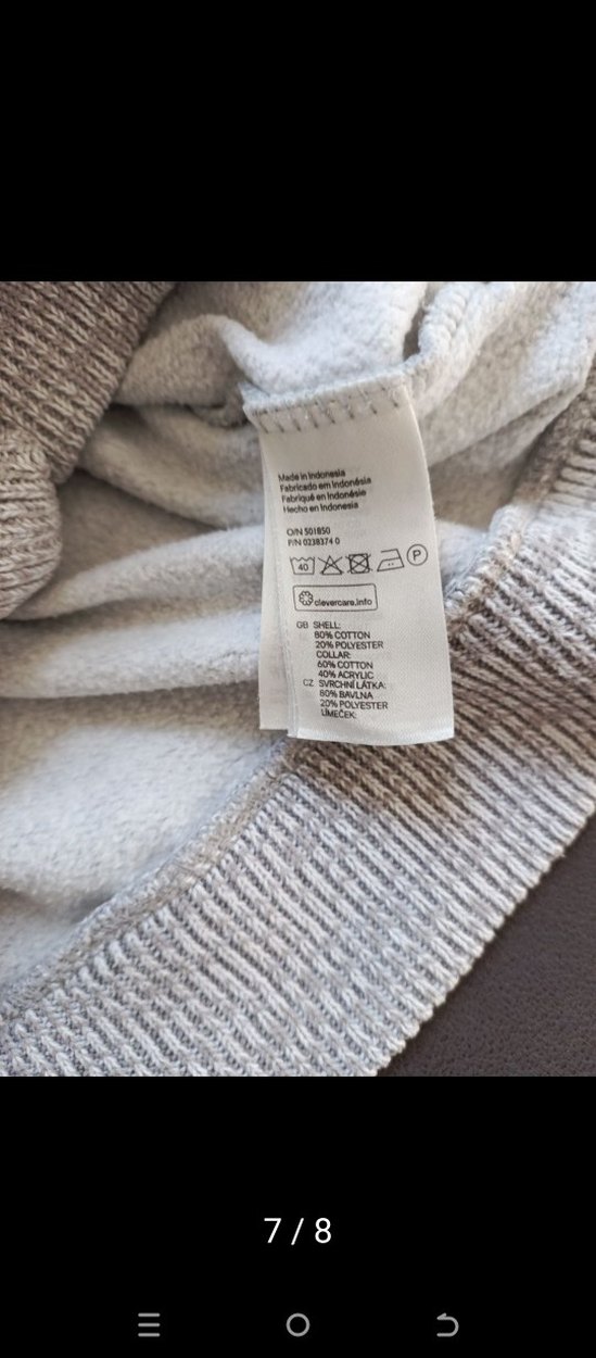 Gri Yüksek Yakalı ErkekSweatshirt - Görsel 4