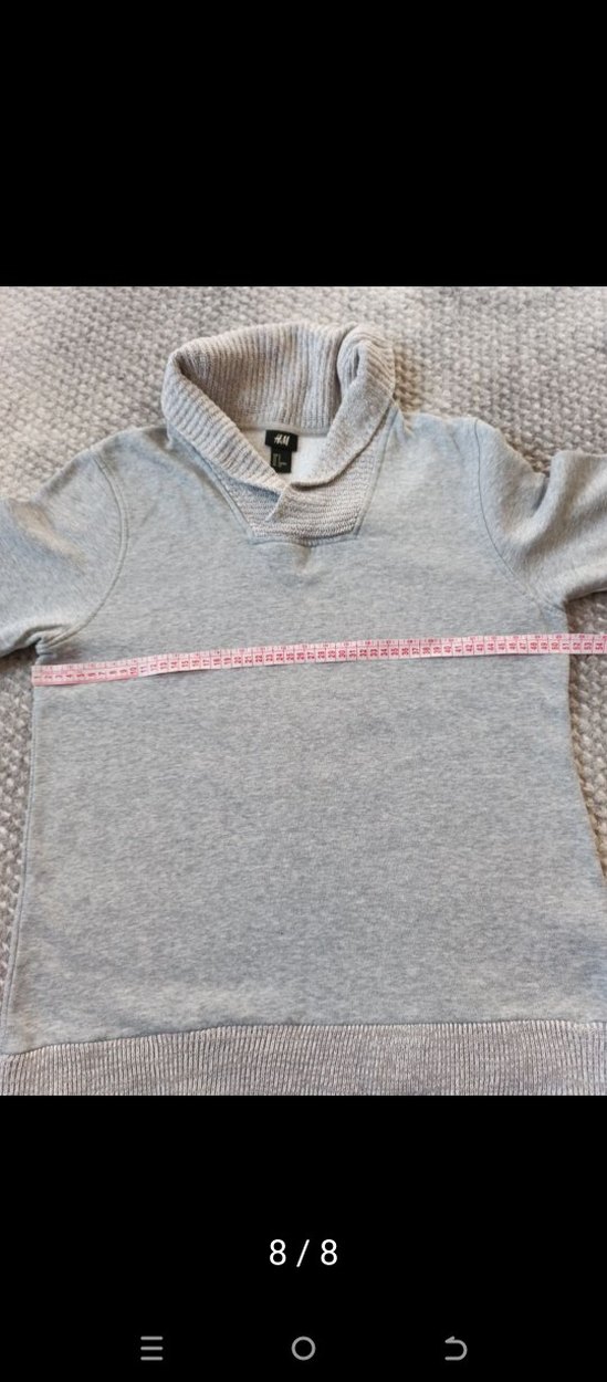 Gri Yüksek Yakalı ErkekSweatshirt - Görsel 3