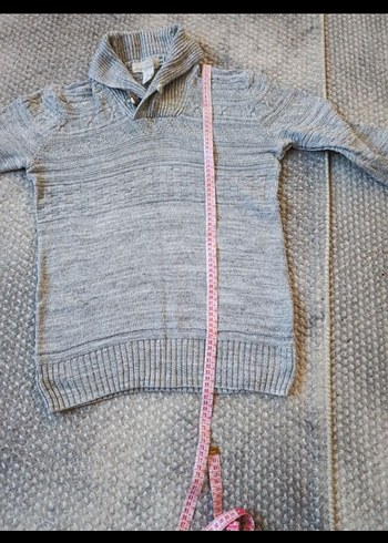 Gri Örgü Erkek Triko Kazak - Görsel 2